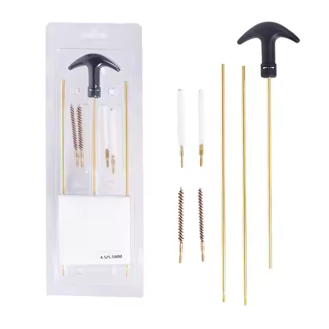 Tactical Hunting Bore Cleaner Barrel Cleaning Tool Kit 4.5/5.5MM .177 .22 Rifle Brushes Brush Rod Cl