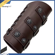 SEV Wrist Bracer with Rivet Decor Cycling Wrist Guard Vintage Lace-up Wrist Guard for Cycling and Cosplay Adjustable Retro Wristband Bracer for Adults Wear Resistant