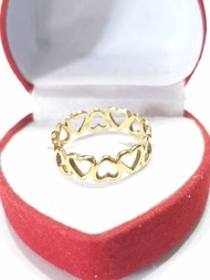 10k Gold Heart Ring Band