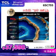 TCL ทีวี 65 นิ้ว 4K Mini QLED Google TV รุ่น 65C755 ระบบปฏิบัติการ Google/Gaming TV/Netflix &amp; Youtube &amp; 144HZ VRR - Wifi , IMAX, Game Master 2.0, Freesync Premium, Dolby Vision &amp; Atmos [ผ่อน 0% นาน 10 เดือน]