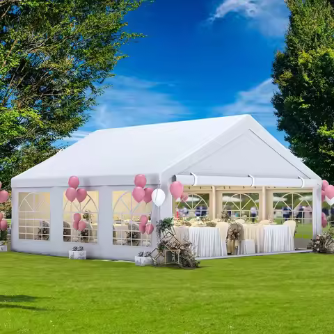 30x15FT Party Tent Heavy Duty Wedding Canopy Event Shelter PVC Material Waterproof Wedding Party Mar