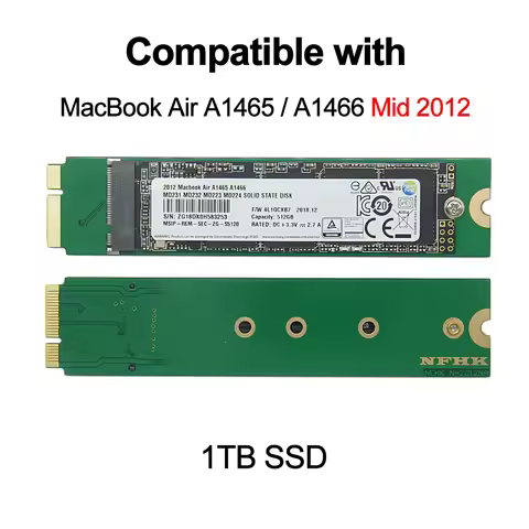 1TB 1000GB SSD Solid State Drive Compatible With Mid2012 MacBook Air A1465 A1466 1T HD Disk EMC2558 