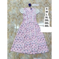 015 Available In L 3xl [Normal] Length 50" Long Dress With A Million Cat Pattern