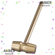 AMBER Hammer, Yellow Brass Gavel, Judge Auction Courtroom Gavel Company