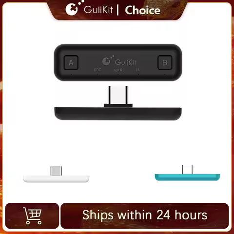 GuliKit NS07 Pro Type-C Transmitter for Nintendo Switch NS OLED PS4 PS5 PC NS07 Route Air Bluetooth 