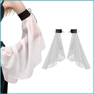 Utake Bishop Sleeve Sheer Dress Decorative Long Sleeve Elegant False Sleeves