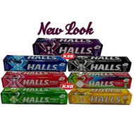 【34g】Halls Candy Mix Flavour Extra Strong/Menthol/Strawberry/Blueberry/Colour/