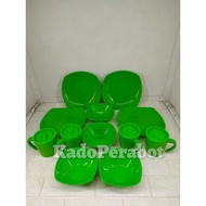piring set lengkap murah - piring tableware set hoya plast SEGI 12 pcs