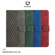 DUX DUCIS SAMSUNG 三星 Galaxy A55 5G 菱格紋側翻皮套 插卡 可立 磁扣 保護套 手機套 防摔套