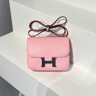 保存品✨ Constance 19 3Q Rose Sakura 櫻花粉 Chèvre 山羊皮 銀扣