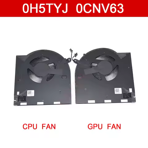 H5TYJ 0CNV63 New Laptop CPU GPU Cooler Fan For DELL Alienware M17 R3 / M17 R4 / P45E DC12V 4-Pin 1A 