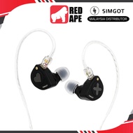SIMGOT EW300, In-Ear Monitors: 1DD+1Planar+1PZT Tribrid Driver Detachable Tuning Nozzles Hi-Res Audi