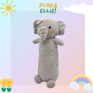 [Wico Plushies] Gray & Pink Elephant Plush Doll and Cushion with White  Daisy/ Soft Cuddly Stuffed T