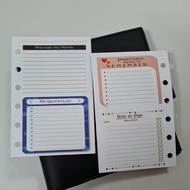A7 MONTHLY SUMMARY 6 RING PLANNER INSERTS REFILL