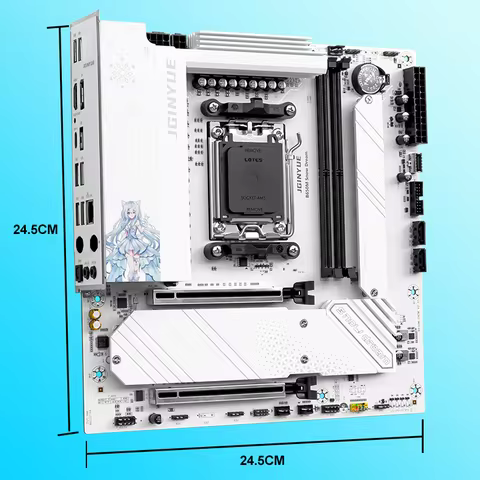 JGINYUE B650M Snow Dream AM5 DDR5 ARGB M-ATX Motherboard For Gaming PCIe 4.0×4 M.2 For CPU 9700X/990
