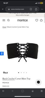 美國Montce Swim Lilac Micro Scrunch Corset Bikini Top 