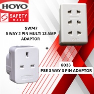 3 WAY 3 PIN MULTI ADAPTOR + 5 WAY 2 PIN MULTI 13AMP ADAPTOR [SHIP OUT IN 1-2 WORKING DAY]