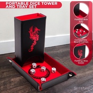 Automatic Leather Tray and Tower Dice Throwing Cross-Border Hot Sale Free Roller Dice Tower PU Dice 