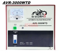 DJ-SCORPIO AUTOMATIC VOLTAGE REGULATOR (AVR) SVR-3000WTD 3000W SERVO MOTOR W/ TIME DELAY