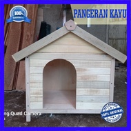 rumah Kandang kucing Anjing Dari kayu Atap Triplek