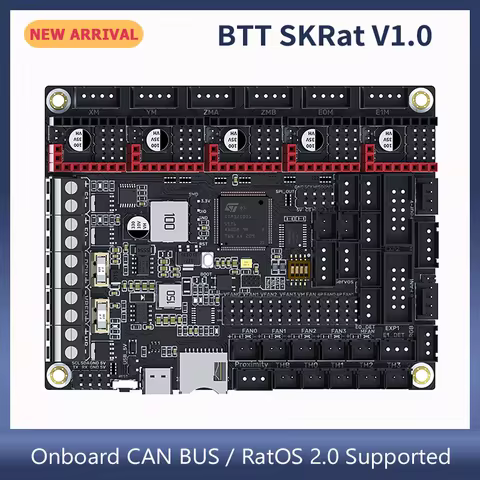 Bigtreetech SKRat V1.0 32bit 3D Printer Motherboard RatOS 2.0 Support CAN BUS ADXL345 PT100 For Klip