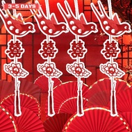 [3-5 Days Arrive]2/4/8PCS Chinese Symbol of Happiness Hanging Ornament, Floral Magpie Design with No