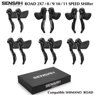 SENSAH bike shifter Road Bike Shifter 2x7/2x8/2x9/2x10/2x11 Speed Bicycle Derailleur Groupset For Sh