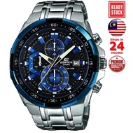 Edifice EFR 539 Silver Blue Stainless Steel Jam Tangan Lelaki mens watch chronograph