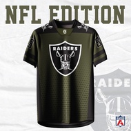 AMIGO NFL Sublimation Microfiber Jersey tshirt Design OLIVE RAIDERS baju jersi baju jersey viral tik