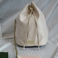 Prada Baby Pink Nylon Tessuto Small Bucket Drawstring Bag Prada Mini Bucket Bag Prada 水桶包