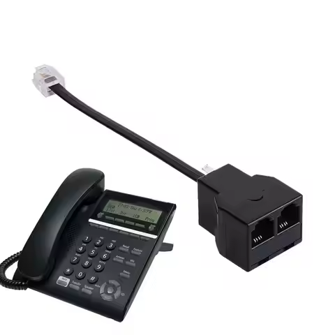 Phone Cord Splitter Adapter Two Way Converter for Telephone Cable Telephone Wires Splitter Adapter f