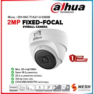 Dahua 2MP 1080P Full HD Indoor IR Dome CVI Camera HAC-T1A21-U 3.6MM CCTV Support Night Vision View