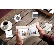 Double 5x7 Horizontal Combo, Art 5 x 7 White Wood Picture Frame - Opening 4.5x6.5 Foldable Photo Fra