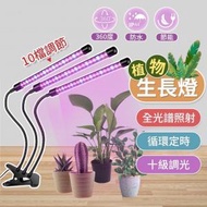 日豚百貨 - LED植物生長燈 USB 紅藍紫植物夾燈 種植多肉燈（三管款式/紅藍紫光）