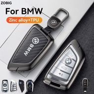 ZOBIG Key Fob Cover for BMW with Keychain Zinc alloy+TPU Key Case Shell for 2025 BMW X1 X2 X3 X5 X6 