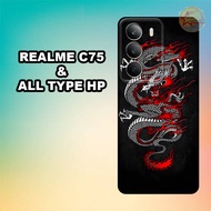 S45-Softcase procamera for REALME C75 Latest -REALME C75- flexible rubber material-Dragon Motif all 