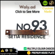 House Number Plate | Plat Nombor Rumah | Signage | Papan Tanda Alamat No Rumah | Minimalist Sign Mod