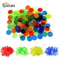 [Cuticate] 100pcs Bingo Chips Plastic Counting Chips Bingo Supplies Counter Mixed Color