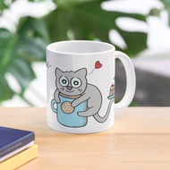 Mug Glass Cuddy cake cuddly biscuit cocoa cat