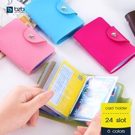 24 Slot PU Leather Wallet Cards Holder Portable Business Card Organizer Purse Bag 皮革钱包 Dompet Kulit
