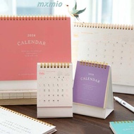MXMIO Desk Calendar, Agenda Organizer Daily Planner 2024 Calendar, Colorful Weekly Schedule Coil Standing Calendar 365 Days Desk Stationery Supplies Men/Women