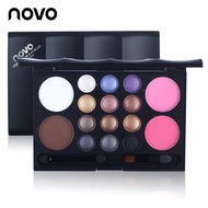 ***(สินค้าราคาเซลล์ ตำหนิไม่มีกล่อง)*** Novo 12+4 make up พาเลท Novo Eyeshadow &amp; Powder Rouge พร้อมส่ง แท้ ใหม่