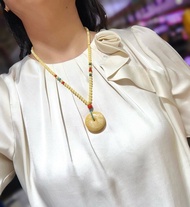 純天然原礦蜜蠟平安扣 雙面佩戴蜜糖色 飄白花 顏色漂亮