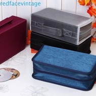 REDFACEVINTAGE CD Storage Bag, 128 Disc Binder Travel Disc Box, CD/DVD Binder Zipper Portable Waterp