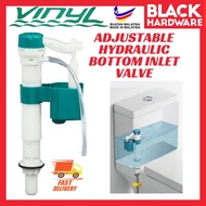 Black Hardware Pump Toilet Flush Valve Tandas Inlet Valve Jamban Duduk Toilet Cistern Flush Accessor