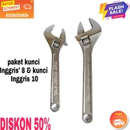 paket kunci inggris 8inch & 10inch kunci inggris 8 inch kunci inggris 10 inch paket murah nampoll ku
