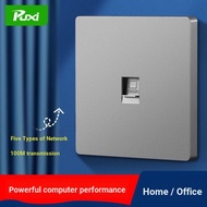 Type 86 Gray Household Network Cable Socket Panel Weak Current One Computer Socket Super Class 5 Net