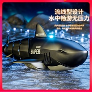 Electric Remote Control Shark Sprinkler Light Whale Can Launch Remote Control Boat Children's Toys