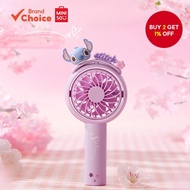 MINISO Disney Stitch Sakura Season Series Fan Portable - Pink Mini fan Rechargeable Gift