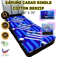 Zipped Bedsheet Cover 90cm x 190cm Sarung Cadar Berzip Sahaja Single Mattress 100 Percent Cotton Fab